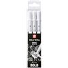 SAKURA Gelly Roll Basic - Set di penne gel bianco brillante - Pennino da 1,0 mm - Inchiostro bianco opaco per carta scura - Set di 3 penne - Ideale per hand lettering, fumetti e mixed media