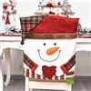 Fofetbfo Niuirb - 2 coprisedie natalizie con Babbo Natale, pupazzo di neve, renna, decorazione natalizia per tavolo e sedie