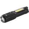 EMOS Torcia LED ricaricabile per esterni, messa a fuoco, flusso luminoso 150 lumen, 150 m, 1200 mAh, batteria 4,5 ore, IP44, impermeabile, cavo di ricarica USB incluso