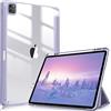 FINTIE Custodia per iPad Pro 12.9 (6a Generazione 2022) - [Built-in Pencil Holder] Antiurto Sottile Case Posteriore Trasparente Cover per iPad Pro 12.9 2021/2020/2018, Lilla Viola