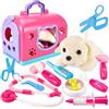 BUYGER Valigetta Dottore Veterinario Bambini con Peluche Cane Giocattolo Giochi di Imitazione Dottoressa Regalo per Bambini Bambina 3 Anni