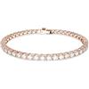 Swarovski Braccialetto Matrix Tennis, Taglio Round, Bianco, Placcato color oro rosa