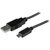 StarTech.com USBAUB2MBK Cavo di Sincronizzazione e di Ricarica USB a Micro USB Slim per Smartphone e Tablet Android, A/B, 2 m, Nero
