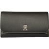 Tommy Hilfiger Portafoglio donna porta carte di credito chiusura con bottone a pressione art.XW0XW03080 cm 19 x 10 x 2.0 (circa), BDS Black/Nero, Taglia unica