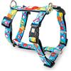 Max & Molly Urban Pets Max & Molly Pettorina per cani a forma di H, Ultrabequemes in neoprene per cani di taglia media, Little Monsters/M, imbottita, sicura e ultraleggera, comfort per il tuo fedele compagno