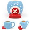 MeYuxg One Piece Anime, tazza creativa in ceramica Chopper's Hat tazza da caffè, regalo per compleanno, Natale, San Valentino, anniversario, tazza per latte, caffè, succhi di frutta, blu
