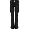 ONLY Onlblush Mid Flared DNM Rea2343 Noos Jeans, Denim Nero, (L) W x 30L Donna