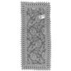 HOME ZEN HOUSEHOLD LINEN TOVAGLIA COPRITAVOLO CENTROTAVOLA RUNNER PIZZO MACRAME' LUSSO (STRISCIA 40X140 CM, DISEGNO FELCE COLORE GRIGIO SCURO)