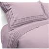 Laura Biagiotti Set Lenzuola Matrimoniali Maxi in Flanella di Puro Cotone Constance Rosa, Caldo completo Letto Due Piazze Antipilling Lenzuolo Sopra Sotto con Angoli e Federe
