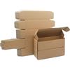 STRBOXONG Scatole di spedizione in cartone ondulato, 200x53x53mm piccoli pacchetti postali per l'invio, scatole di imballaggio marrone per affari, stoccaggio o regalo (10 pezzi)