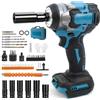 LIROPAU Avvitatore a Impulsi Brushless, 700Nm Avvitatori a Massa Battente, 1/2 Avvitatore a Batteria Compatibile con Batteria Makita 18V, 6 Bussola, Chiave a Urto Elettrica per Avvitare e Svitare