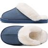 Donpapa Pantofole Donna Uomo Peluche Autunno Invernali Morbida Memoria Schiuma Interne Casa Ciabatte Fluffy Pelose Interno Esterno Blu Concord 38.5-40
