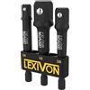 LEXIVON Set di Adattatori a Bussola | Attacco in 3-Prezzi da 1/4", 3/8", 1/2" | Kit Punte Esagonali 7,5cm | Inserti Avvitatore Professionali Impulsi compatibile con Makita, Milwaukee, Bosch (LX-101)