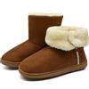 KuaiLu Pantofole Stivaletto Donna Invernali Chiuse Babbucce Memory Foam Alte Pantofole Stivali Inter Casa Comode Calde Pelose Ciabatte Stivaletti Peluche Pelo Slippers Antiscivolo Marrone 40-41 EU