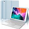 WINCHKING Tastiera per iPad 9 Generazione con Touchpad, Custodia con Tastiera per iPad 9 10.2, Cover Bluetooth Magnetica Staccabile Keyboard per ipad 9/8/7 Generazione 10.2 / Air 3, Azzurro