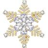 KristLand Elegante Spilla con Fiocco di Neve E Fiore Spilla per Festa di Nozze di Natale Spilla Placcata in Platino con Zirconi E Cristallo Austriaco