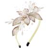 IYOU Sposa Matrimonio Cerchietto Oro Fiore Bande Capelli Filo di Rame Perla Copricapo Damigella d'onore Spose Accessori per Capelli per Donne