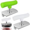 Atuoxing 2pcs Apriscatole, Effortless Artrite Jar Opener, Apriscatole Inox Regolabile, Apriscatole Apribottiglie Coperchio a Vite Twist Off, Strumento Apribottiglie da Cucina Quotidiano
