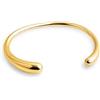 SINGULARU - Bracciale Gota. Bracciale Rigido in Acciaio Placcato Oro 18Kt. Gioielli per Donna