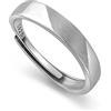 Meissa Anelli di coppia Argento 925 Fedi nuziali con diamanti dainty Uomo e donna Anello della promessa Anello di fidanzamento Misura regolabile (1 anello-3,8mm di larghezza)