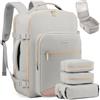 LOVEVOOK Zaino da Viaggio Aereo Bagaglio a Mano, Impermeabile Zaini Trolley Donna 40L Cabin Max per Ryanair Easyjet, Grande Zaino Porta PC 17 Pollici Valigia Borsa a Zainetto Grigio