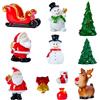 KATELUO 11PCS Christmas Miniature Ornaments,Mini Resin Christmas,Mini Santa Claus, Mini Decorative Figures,Miniature Garden Ornaments for DIY Fairy Garden Dollhouse Decoration