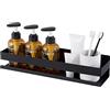 KES Mensola Doccia Nera Mensola Bagno Acciaio Inox Mensole Doccia 40CM Cestino Muro Parete, BSC205S40B-BK