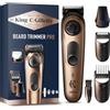 King C. Gillette Regolabarba Uomo PRO, Rasoio Elettrico Barba Con Selettore Di Precisione, 40 Impostazioni Di Lunghezza, Lame In Metallo Di Lunga Durata, Testina Di Precisione E 2 Pettini Lavabili