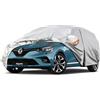 kayme Telo Copriauto, Kayme Copertura per Auto Impermeabile Anti UV Anti Vento Antipolvere con Cerniera Compatibile Con Fiat 500, Fiesta, Ypsilon, Corsa, Clio, Adatto per Auto a 2 Volumi (fino a 415cm) 2M