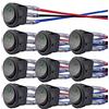 donjon Interruttore a levetta,12V 20A / 24V 10A Toggle Switch Witch LED(con 16AWG Fili) SPST On off per Auto RV Camion Jeep off Road Boat Marine (10 PCS)