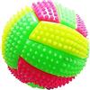 Liummrcy Cane a sfera di massaggio appuntito masticare palla da calcio pallone a forma di luce a LED lampeggiante per bambini giocattolo per animali domestici 6,5 cm, palline per animali domestici