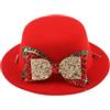Generisch Cappello rosso natalizio per animali domestici, cappelli natalizi - Cappelli per cani con papillon e motivo cervo, cappelli natalizi - ornamenti di Natale regolabili per gatti e H
