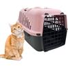Paluplus Trasportino per Gatti e Cani di Piccola Taglia, Misura 32x47x32 cm, Cuccia traspirante con Maniglia per il trasporto di animali domestici, adatta per cintura di sicurezza - 321F (Rosa)
