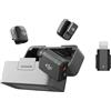 DJI Mic Mini (2 TX + 1 RX + Custodia di ricarica) con adattatore smartphone (Lightning) per Mic Mini, leggero, audio di alta qualità, 48 ore di utilizzo, microfono senza fili, dirette streaming