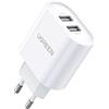 UGREEN 17W Caricatore USB Doppio da Muro 3.4A, Caricabatterie Compatibile con Kindle e-Reader, iPhone 14/13/12/11/X, Galaxy S23/S22/S21/20/A52s, Google Pixel 7Pro/7/6A/5, ECC