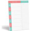 Sweetzer & Orange Planner Settimanale - Agenda Magnetica con Lista delle Cose da Fare - Blocco da 52 Fogli a Strappo, Senza Data - Studenti, Casa e Ufficio - 17,7 cm x 25,4 cm