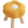 NeaxgeandX Pouf poggiapiedi a forma di fiore in stile cartone animato divano poggiapiedi per sala giochi comodino portico giallo giallo 32 x 32 x 20 cm