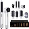 OKWRAP Air Styler & Spazzola Asciugacapelli 7 in 1, con motore ad alta velocità da 110000 giri/min, con spazzola ad aria calda, 320 Millions lonic Hair Styler Set con ferro arricciacapelli ad aria