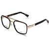 DSQUARED2 D2 0064 Occhiali, Gold Black, 55 Uomo