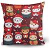 Showudesigns Federa decorativa natalizia per divano, camera da letto, cuscino a forma di gatto, decorazione per la casa, accessori regalo