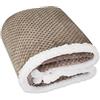 Tata Home Coperta Pile Plaid Divano Pesante e Caldo con Retro Sherpa da 440 gr/mq Tinta Unita Letto Singolo 160x200 cm Dis. Winni Beige