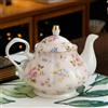 SOREZE Teiera Inglese Britannica da 400 ml con Base riscaldante in Porcellana, Set di teiere con fornello in Ceramica