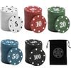 KSBBHDS 100 fiches da poker con 5 colori e borsa portaoggetti