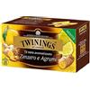 Ducomi Twinings Tè Aromatizzati - Zenzero e Agrumi - Tè Nero dalle Noti Piccanti dello Zenzero e Profumo Fresco di Limone e Bergamotto - Sapore Avvolgente e Brioso (25 Bustine)