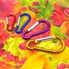 Leddy Living Set di 4 Moschettoni Leggeri in Alluminio - Colorati e Resistenti - Perfetti per Campeggio, Zaini, Guinzagli, Pesca, Portachiavi - Dimensioni 5/6/7/8 cm (Non per Arrampicata)