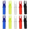 VGOL 50 Pezzi di Cocca per Frecce da Tiro con L'Arco per Cocca in Carbonio con Diametro Interno di 6,2 Mm 32 Mm X 6,2 Mm Nero/Bianco/Rosso Trasparente/Blu Trasparente/Giallo Trasparente