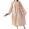 FJZFXKZL Abito da notte caldo invernale da donna Indumenti da notte Camicia da notte Pigiama a maniche lunghe Set Abito da notte in flanella Abbigliamento for la casa Taglie forti(Pink,6XL)