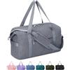 Narwey Borsa da Viaggio 45x36x20 Easyjet Bagaglio a Mano Cabina Aereo Borsone da Viaggio Pieghevole Borsa Palestra Borsa Weekend 30L (Grigio)