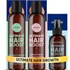 Moerie Mineral Shampoo e Balsamo Plus Hair Spray Mega Pack - Il set definitivo per la cura dei capelli - Per capelli più lunghi, spessi e pieni - Prodotti vegani per capelli - Prodotti senza parabeni