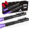 COSOOS 2 Torcia UV Nera Luce 2 Pezzi 395 NM Mini Lampada Penna con Clip Torcia Impermeabile UV per Perdite, Urina Animale Domestico, Scorpione, Ispezione Hotel, Macchie Secche e Cimici.